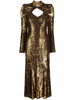 Flitteres midi ruha Jenny Packham aranyszínű