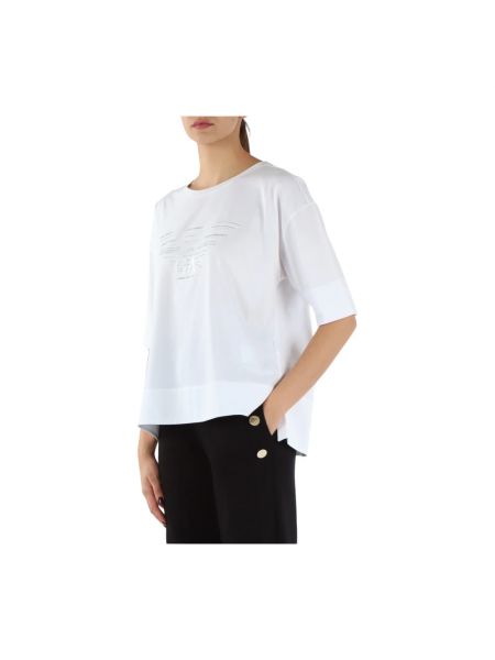 Koszulka oversize Emporio Armani biała