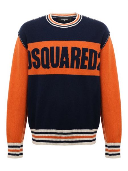 Шерстяной свитер Dsquared2 оранжевый