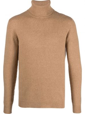 Плетен пуловер Nuur кафяво