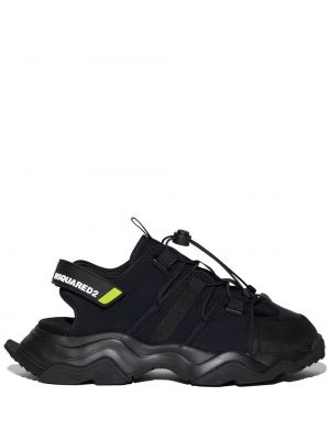 Kožené sandále Dsquared2 čierna