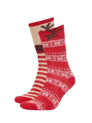 Bavlnené ponožky Defacto červená