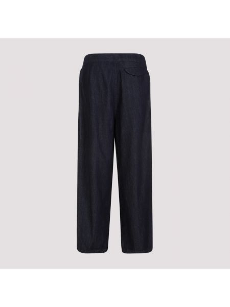 Pantalones de algodón Giorgio Armani azul