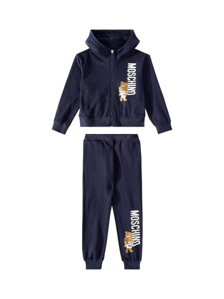 Trøje bomuld tracksuit for drenge Moschino Kids blå