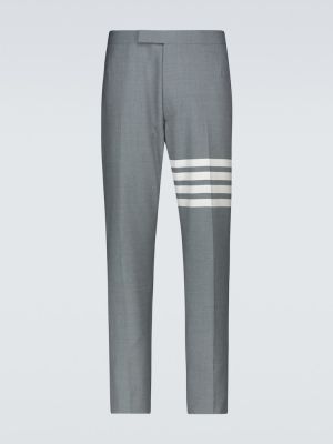 Pantaloni clasici de lână Thom Browne gri
