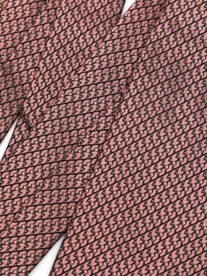Jedwabny krawat z nadrukiem w abstrakcyjne wzory Givenchy różowy