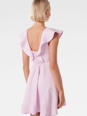 Льняное платье мини Forever New фиолетовое