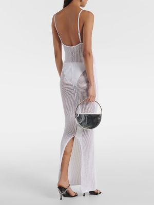 Μάξι φόρεμα με διαφανεια Bananhot λευκό