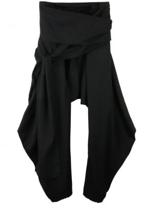 Pantaloni de lână Yohji Yamamoto negru