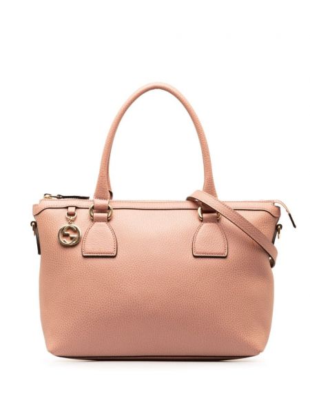 Δερμάτινη τσάντα Gucci Pre-owned ροζ