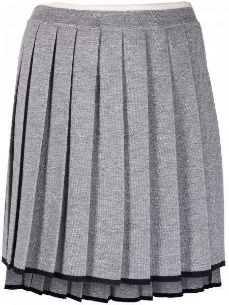 Vlněné plisovaná sukně s vysokým pasem Thom Browne