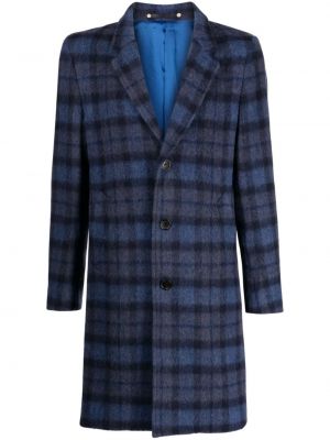 Kostkovaný kabát s potiskem Ps Paul Smith modrý