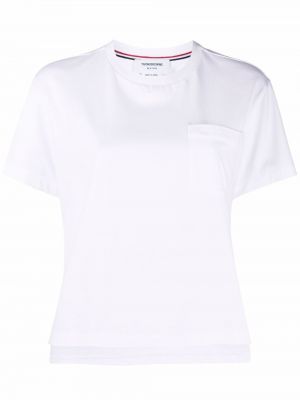 Bavlnené tričko Thom Browne biela