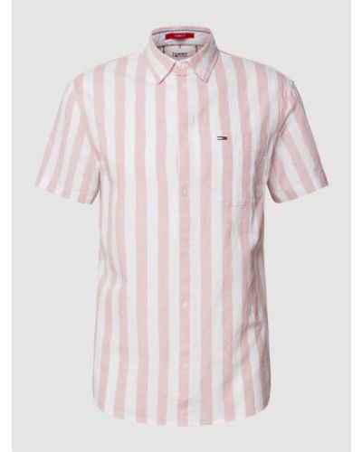 Klasyczna koszula w paski Tommy Jeans, różowy