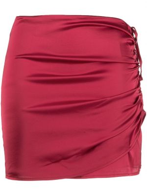 Saténové mini sukně Ba&sh červené