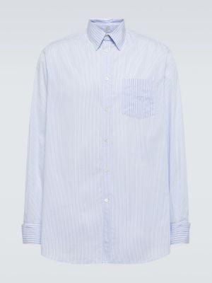 Памучна риза на райета Valentino синьо