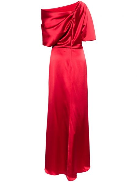 Saténové večerní šaty Amsale červené