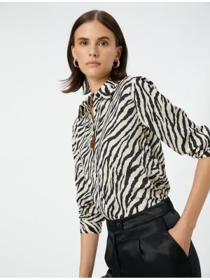 Košulja sa dugačkim rukavima sa zebra printom Koton