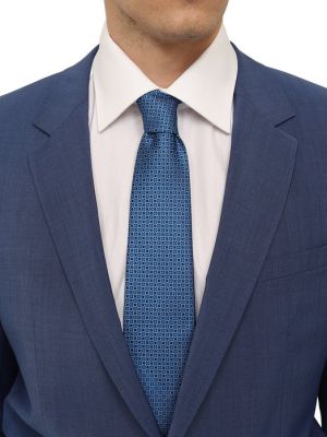 Шелковый галстук Stefano Ricci голубой