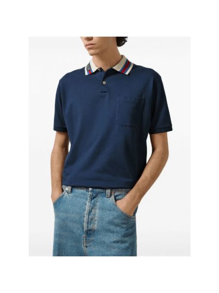 Camisa de algodón Gucci azul