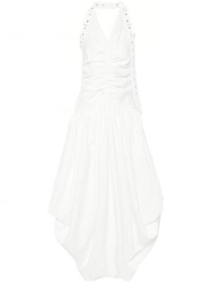 Φόρεμα ντραπέ Rokh λευκό