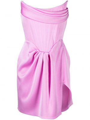 Коктейлна рокля с драперии Alex Perry розово