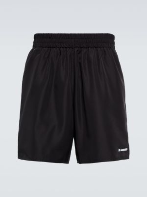 Pantaloni scurți din jerseu Jil Sander negru