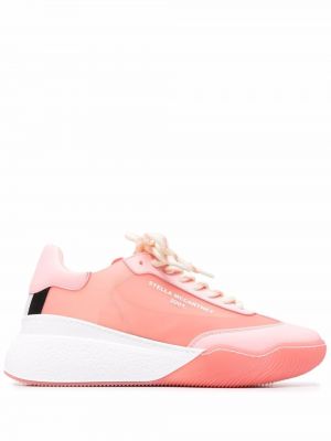 Blonder trykt snøring sneakers Stella Mccartney rosa