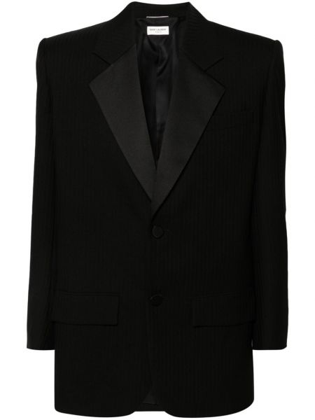 Stribet blazer Saint Laurent sort