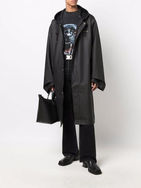 Manteau à imprimé imperméable Vetements noir