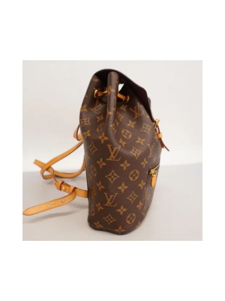 Plecak bawełniany Louis Vuitton Vintage brązowy