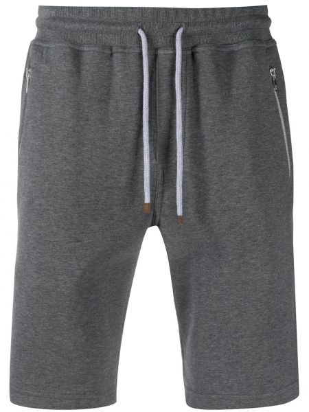 Pantalones cortos deportivos con cordones Brunello Cucinelli gris