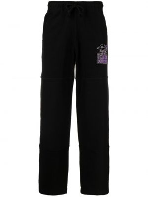 Bavlněné sportovní kalhoty s výšivkou Paccbet černé