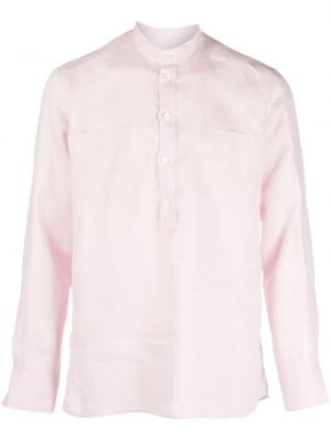 Lněná košile Pt Torino růžová