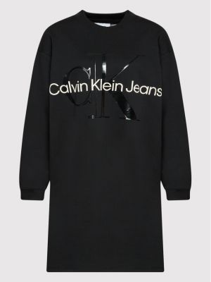 Priliehavé džínsové šaty Calvin Klein Jeans Plus čierna