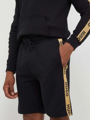 Памучни панталон Hugo черно