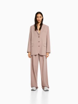 Marynarka slim fit Bershka - różowy