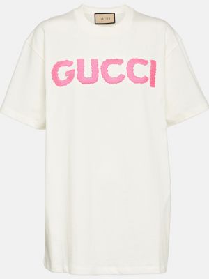 Хлопковая футболка Gucci белая