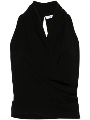 Bluza iz krep tkanine Iro črna