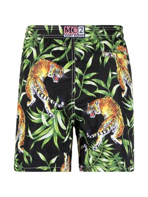Shorts mit print mit tiger streifen Mc2 Saint Barth schwarz