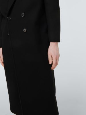 Kašmírový kabát Saint Laurent černý