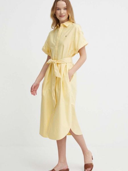 Pamučna midi haljina Polo Ralph Lauren