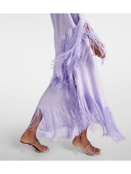 Vestido largo de crepé Taller Marmo violeta
