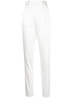 Pantalones de cintura alta Saint Laurent blanco