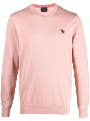 Rund hals trykt sweatshirt Ps Paul Smith rosa