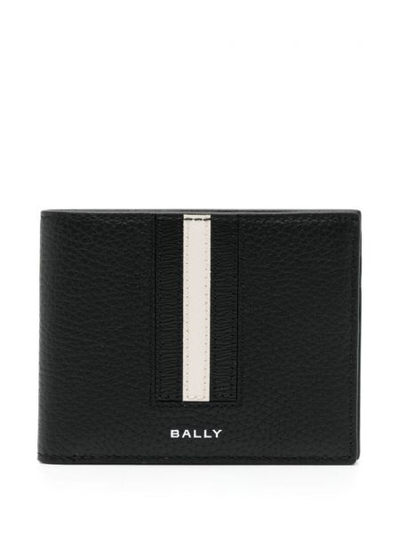 Usnjena denarnica s potiskom Bally črna