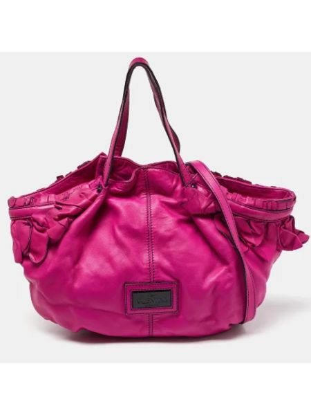 Bolso satchel de cuero retro Valentino Vintage rosa