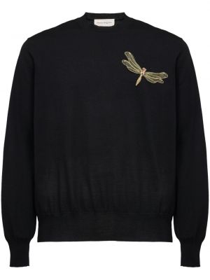 Volneni pulover Alexander Mcqueen črna