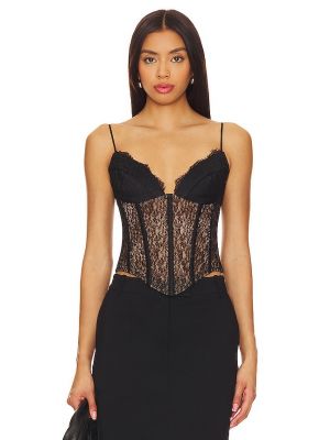 Top di pizzo Rozie Corsets rosso