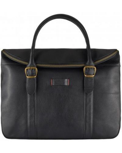 Шкіряна сумка Vittorio Safino, чорна